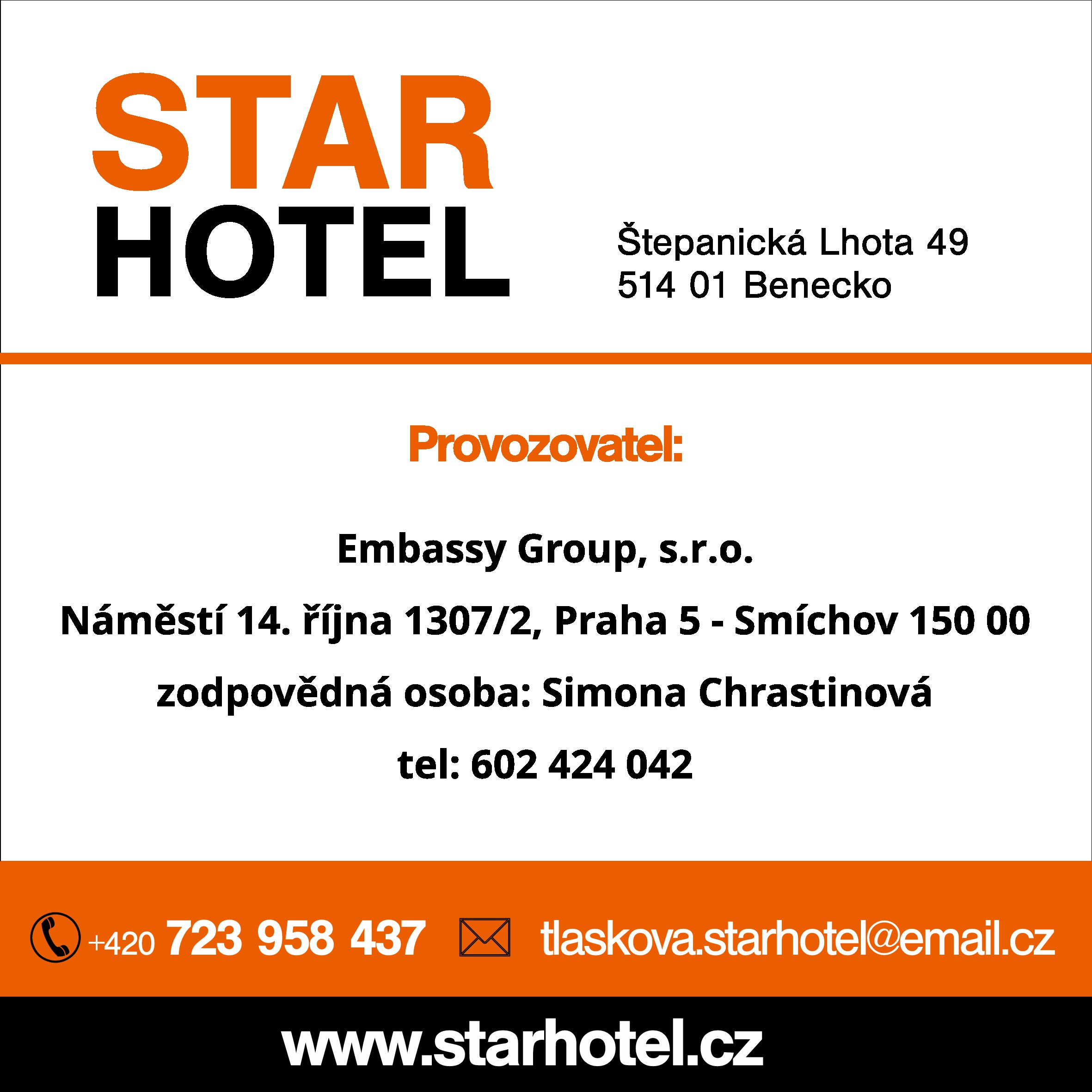 Star Hotel provozovatel